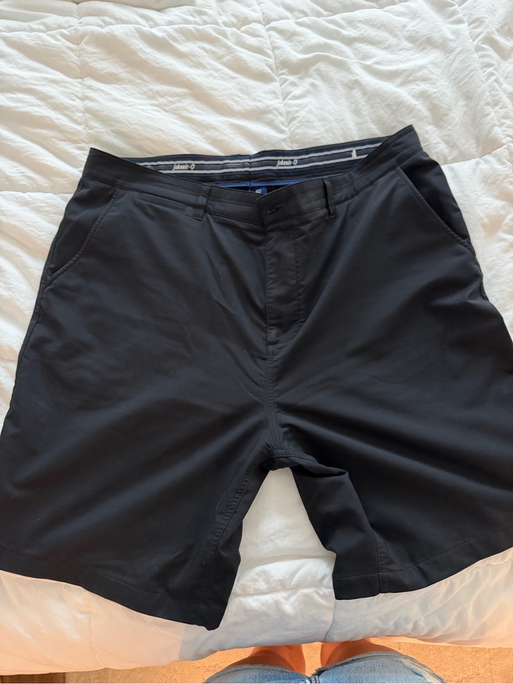 johnnie-O Black Flat Front Men's Shorts